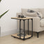sidebord med hjul 50x35x55,5 cm konstrueret træ sonoma-eg