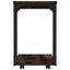 sidebord med hjul 50x35x55,5 cm konstrueret træ røget egetræ