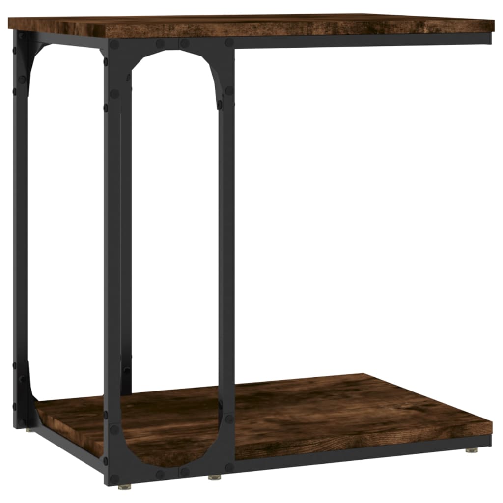 sidebord 50x35x52 cm konstrueret træ røget egetræsfarve