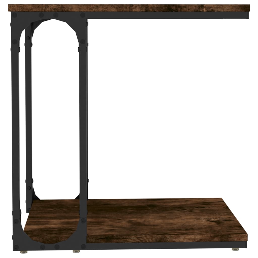sidebord 50x35x52 cm konstrueret træ røget egetræsfarve