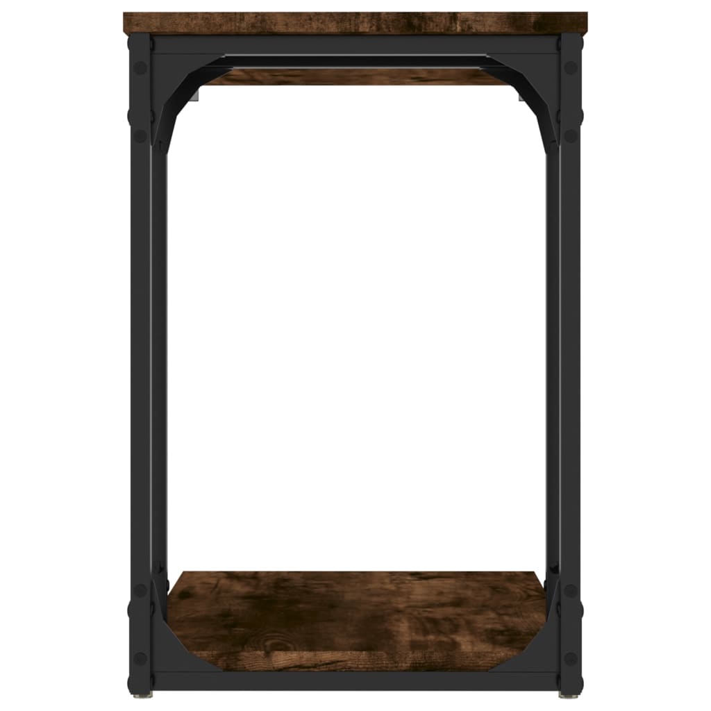 sidebord 50x35x52 cm konstrueret træ røget egetræsfarve