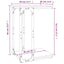 sidebord 40x30x60 cm konstrueret træ sort