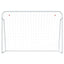 fodboldmål med net 214x75x152 cm stål og polyester hvid