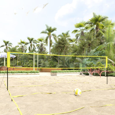 volleyballnet 823x244 cm PE-stof gul og sort