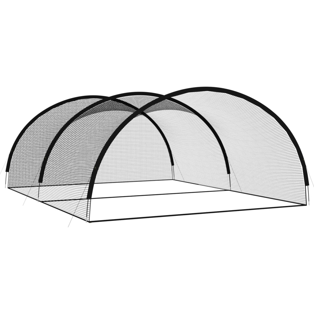 batting cage net til baseball 600x400x250 cm polyester sort