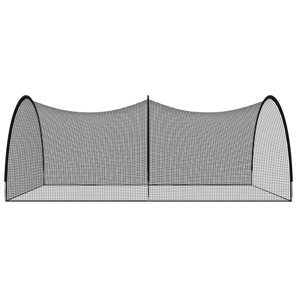 batting cage net til baseball 600x400x250 cm polyester sort