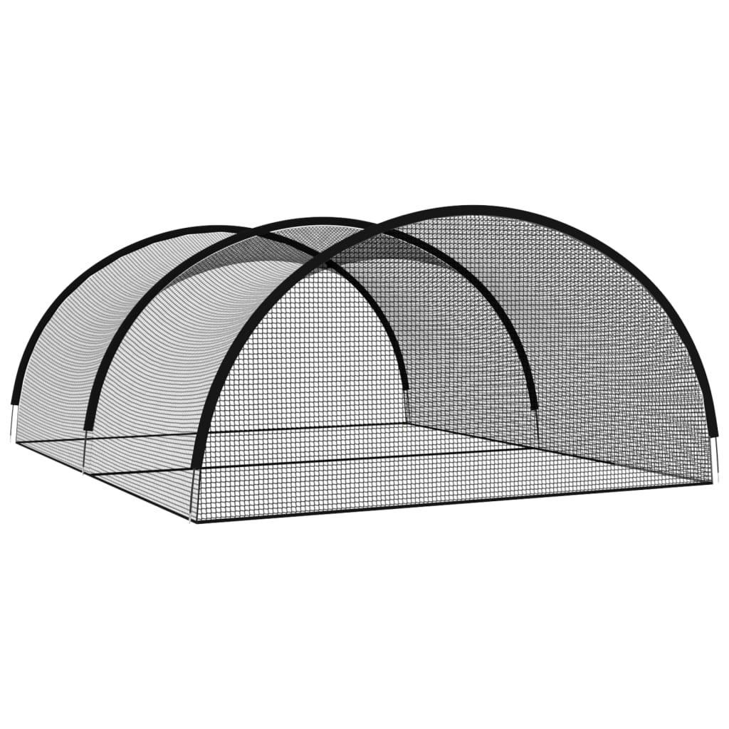 batting cage net til baseball 600x400x250 cm polyester sort