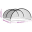 batting cage net til baseball 600x400x250 cm polyester sort