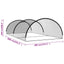 batting cage net til baseball 900x400x250 cm polyester sort