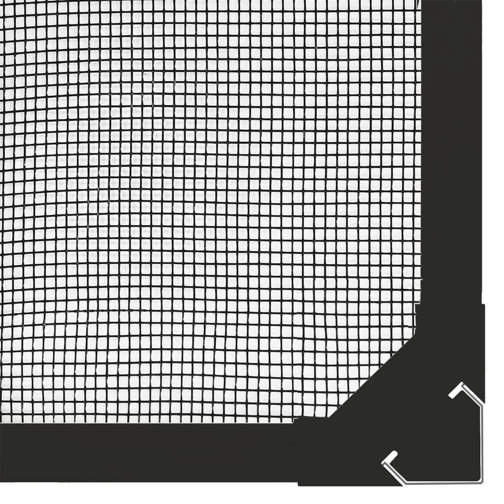 magnetisk insektnet til vinduer 80x120 cm antracitgrå