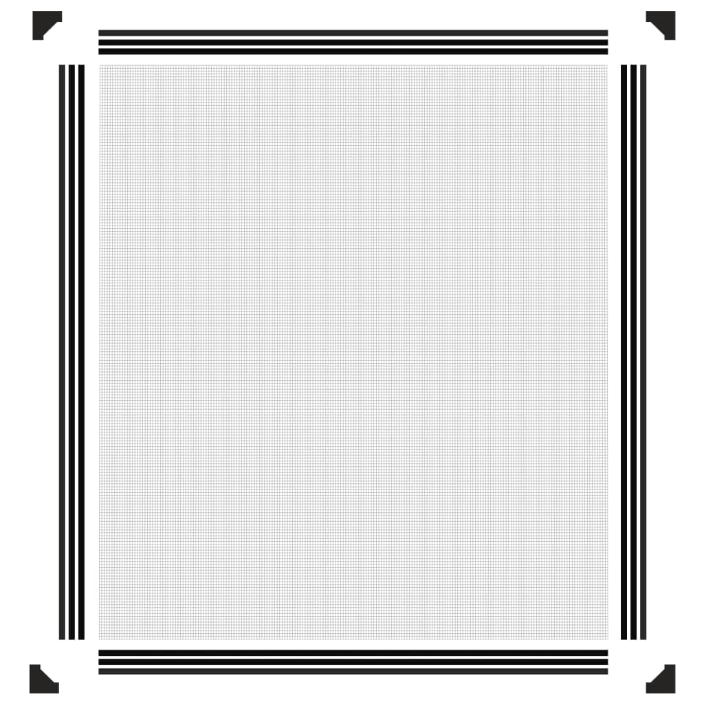 magnetisk insektnet til vinduer 130x150 cm antracitgrå