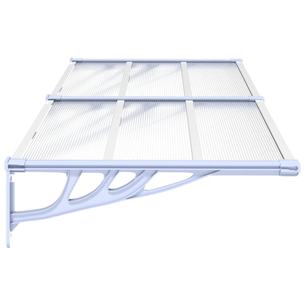 dørbaldakin 199x90 cm polycarbonat grå og transparent