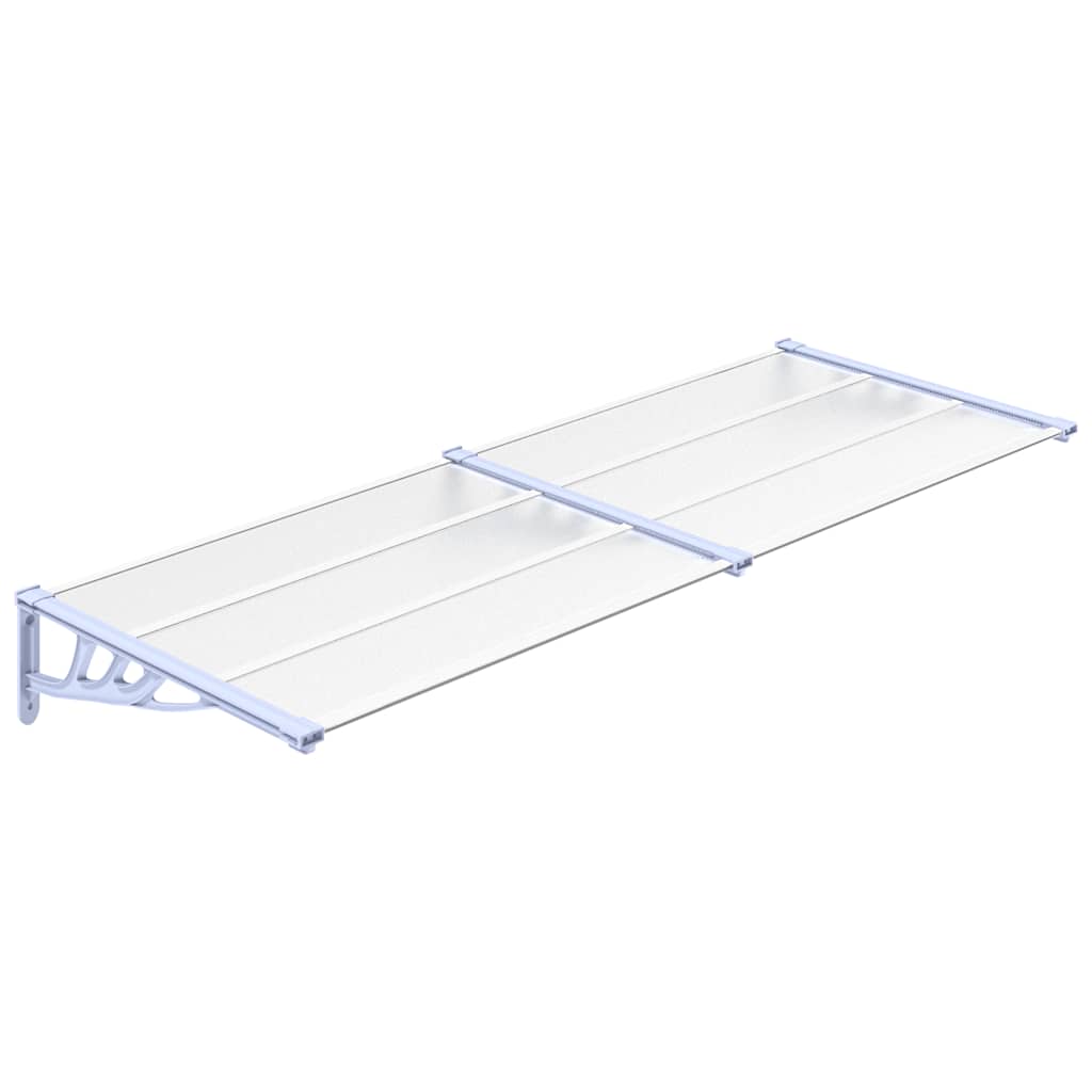 dørbaldakin 239x90 cm polycarbonat grå og transparent