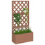 espalier med plantekasse 65x33x135 cm WPC brun