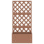 espalier med plantekasse 65x33x135 cm WPC brun