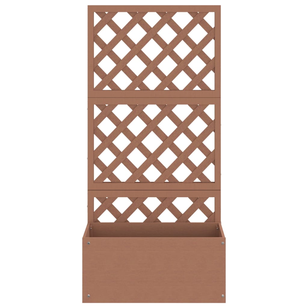 espalier med plantekasse 65x33x135 cm WPC brun