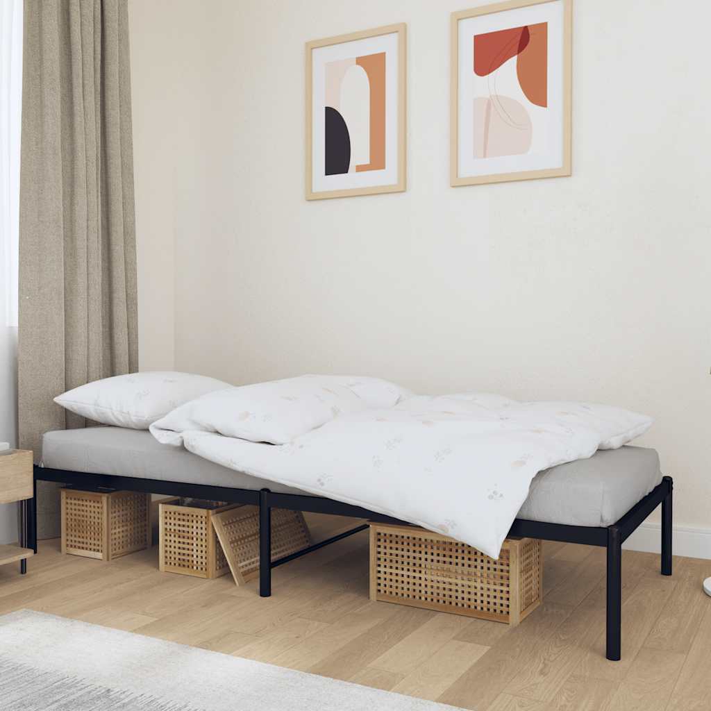 sengeramme 75x190 cm metal sort