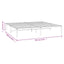 sengeramme 183x213 cm metal sort