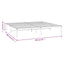 sengeramme 193x203 cm metal sort