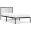 sengeramme med sengegavl 90x200 cm metal sort