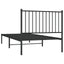 sengeramme med sengegavl 90x200 cm metal sort
