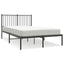 sengeramme med sengegavl 120x200 cm metal sort