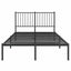 sengeramme med sengegavl 120x200 cm metal sort