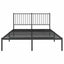 sengeramme med sengegavl 140x200 cm metal sort