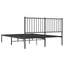 sengeramme med sengegavl 140x200 cm metal sort