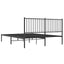 sengeramme med sengegavl 160x200 cm metal sort
