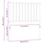 udskiftningsgavl 75 cm metal sort