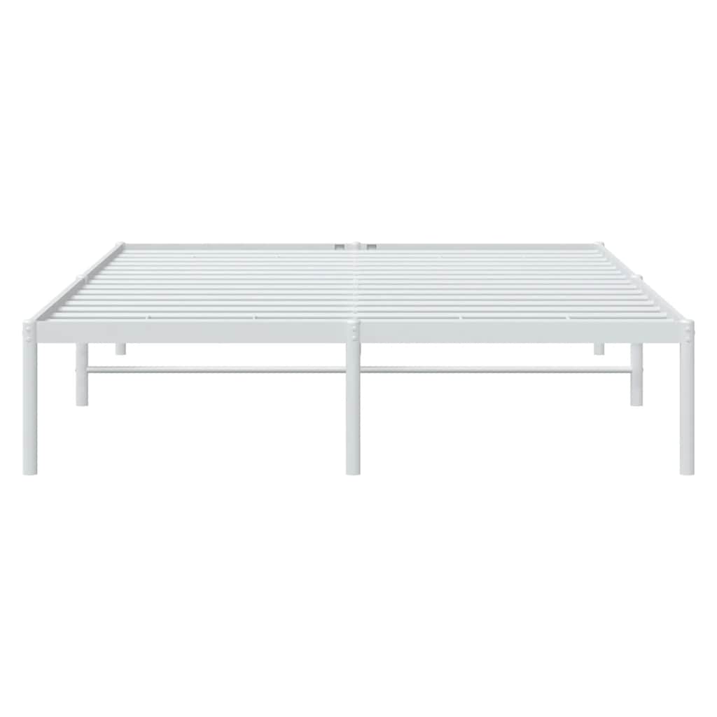 sengeramme 140x190 cm metal hvid