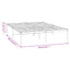 sengeramme 150x200 cm metal hvid