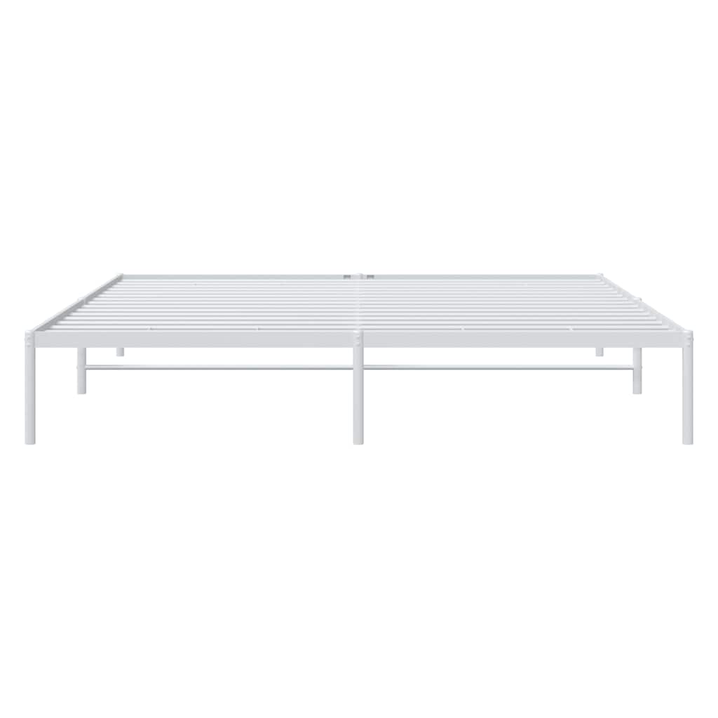 sengeramme 180x200 cm metal hvid