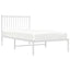 sengeramme med sengegavl 90x190 cm metal hvid