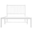 sengeramme med sengegavl 90x190 cm metal hvid