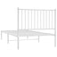 sengeramme med sengegavl 90x190 cm metal hvid