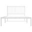sengeramme med sengegavl 100x200 cm metal hvid