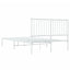 sengeramme med sengegavl 120x190 cm metal hvid