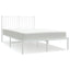 sengeramme med sengegavl 120x200 cm metal hvid