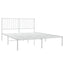 sengeramme med sengegavl 135x190 cm metal hvid