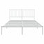sengeramme med sengegavl 135x190 cm metal hvid