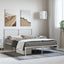 sengeramme med sengegavl 135x190 cm metal hvid