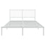 sengeramme med sengegavl 140x200 cm metal hvid