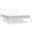 sengeramme med sengegavl 150x200 cm metal hvid
