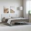 sengeramme med sengegavl 183x213 cm metal hvid