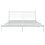 sengeramme med sengegavl 183x213 cm metal hvid