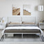 sengeramme med sengegavl 193x203 cm metal hvid