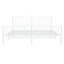 sengeramme med sengegavl og fodgærde 200x200 cm metal hvid