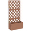 plantekasser med espalier 2 stk. 65x33x135 cm WPC brun